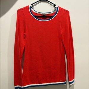 Tommy Hilfiger Red Knit with Blue and White Trim